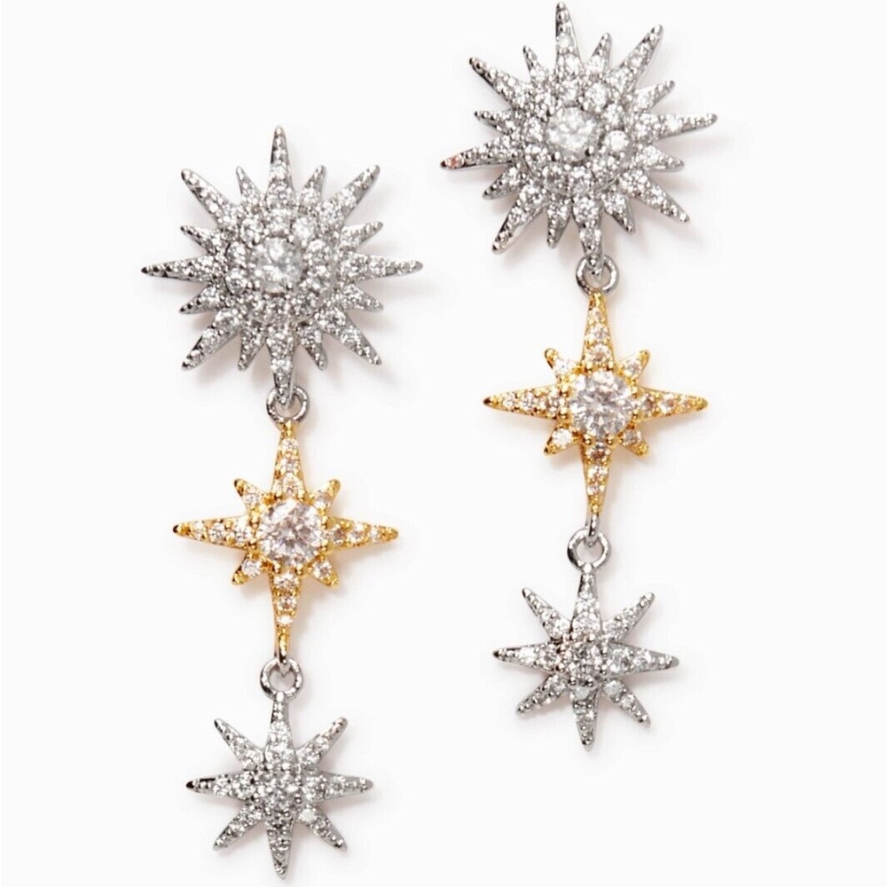 Stella & Dot 2 in 1 Star Struck Linear Earrings
